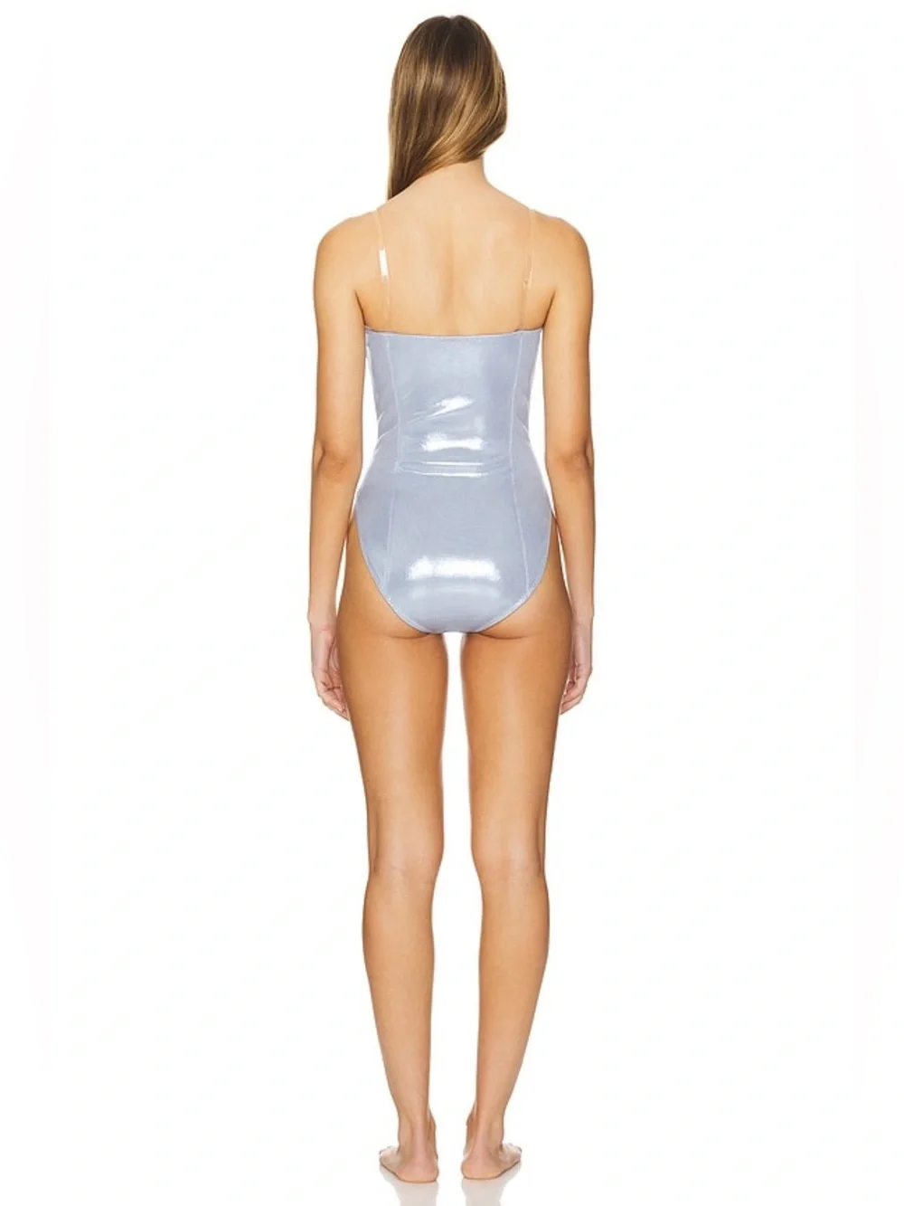 Norma Kamali  Corset Mio Swimsuit in Misty Blue